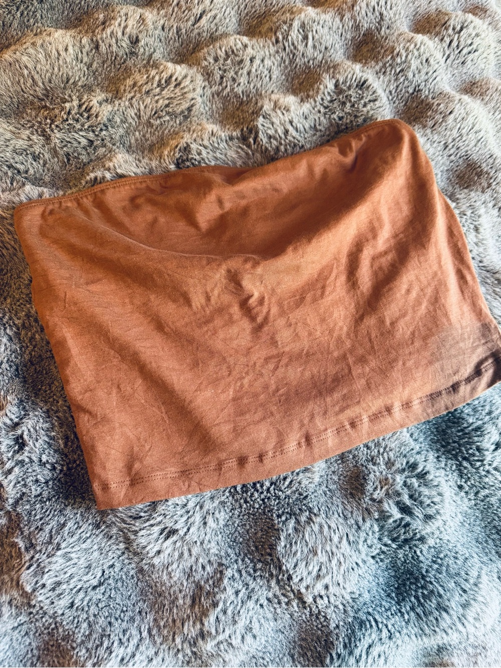 Victoria’s Secret PINK Brown Strapless Bandeau Top Logo Y2K NWOT - Medium